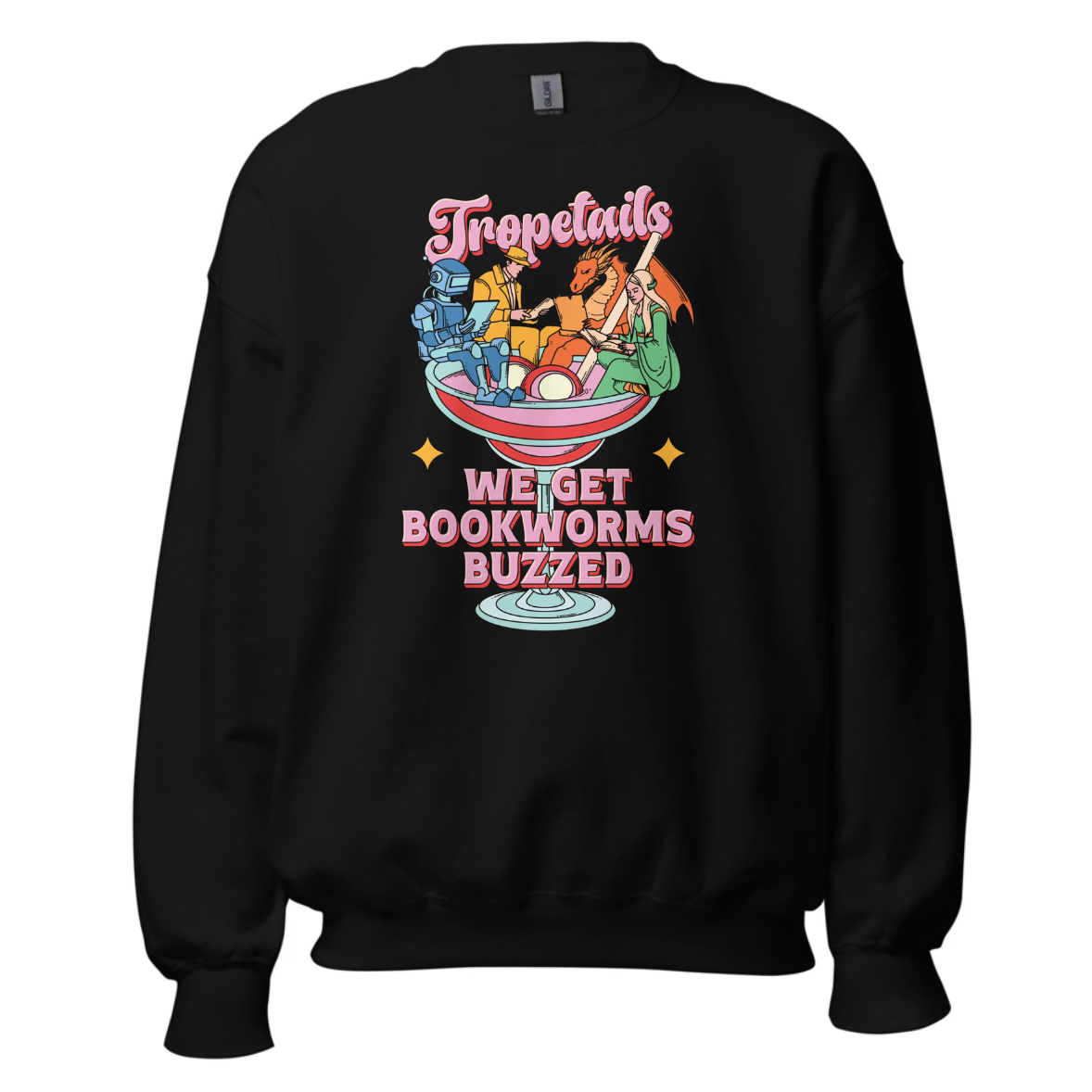 Tropetails "Bookworms Buzzed" Crew Neck