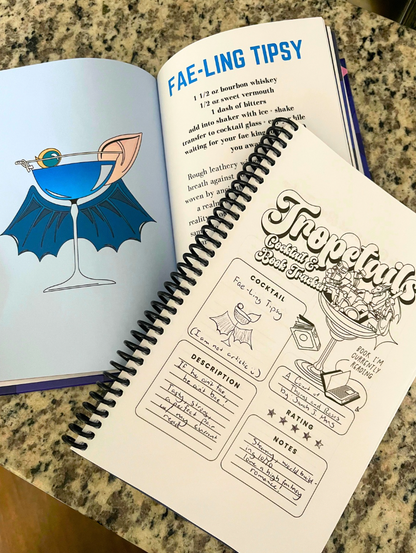 Tropetails Cocktail and Book Tracker Journal