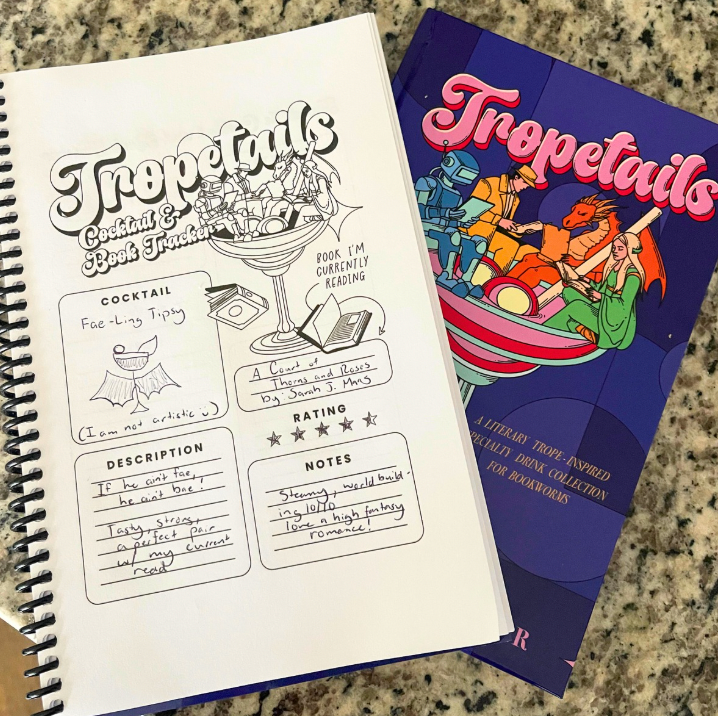 Tropetails Cocktail and Book Tracker Journal