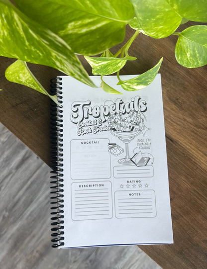 Tropetails Cocktail and Book Tracker Journal