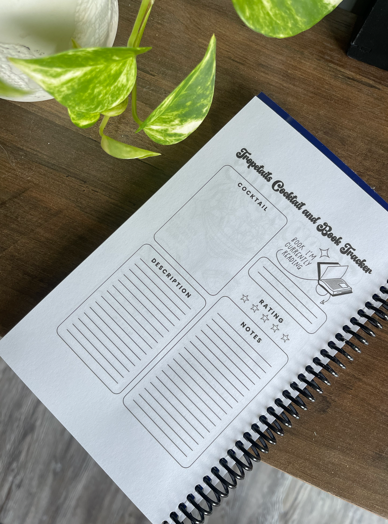 Tropetails Cocktail and Book Tracker Journal