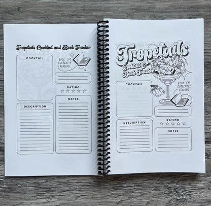 Tropetails Cocktail and Book Tracker Journal