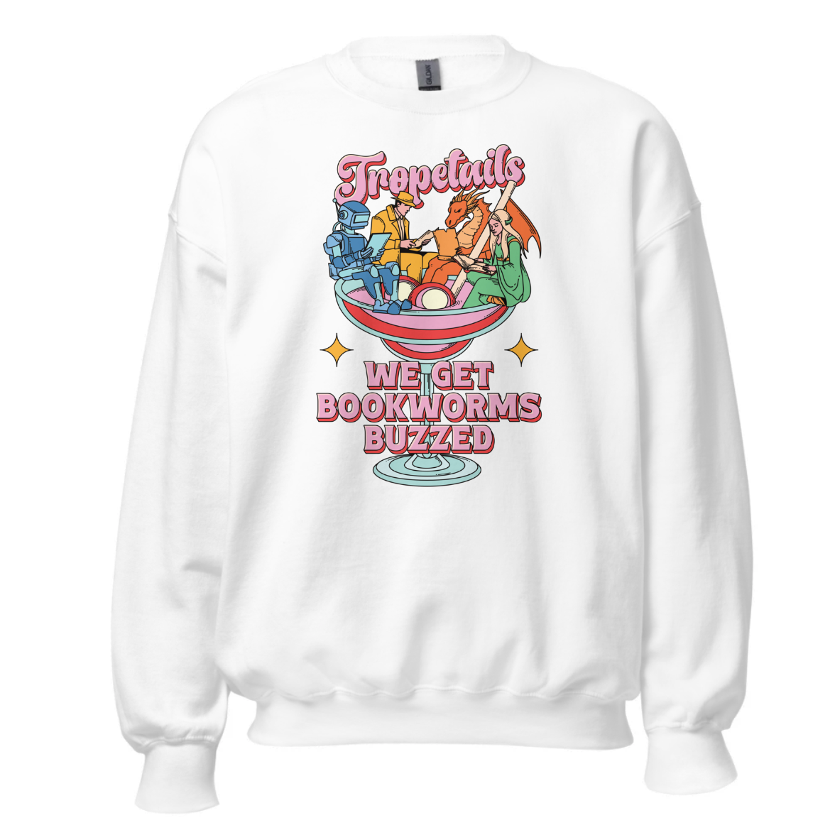 Tropetails "Bookworms Buzzed" Crew Neck
